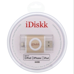 iDiskk ID64G Flash disk 64 GB 2v1 IDISKK pro Apple iPhone/MacBook a další - Lightning/USB – Gold