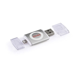 iDiskk ID64S Flash disk 64 GB 2v1 IDISKK pro Apple iPhone/MacBook a další - Lightning/USB – Silver